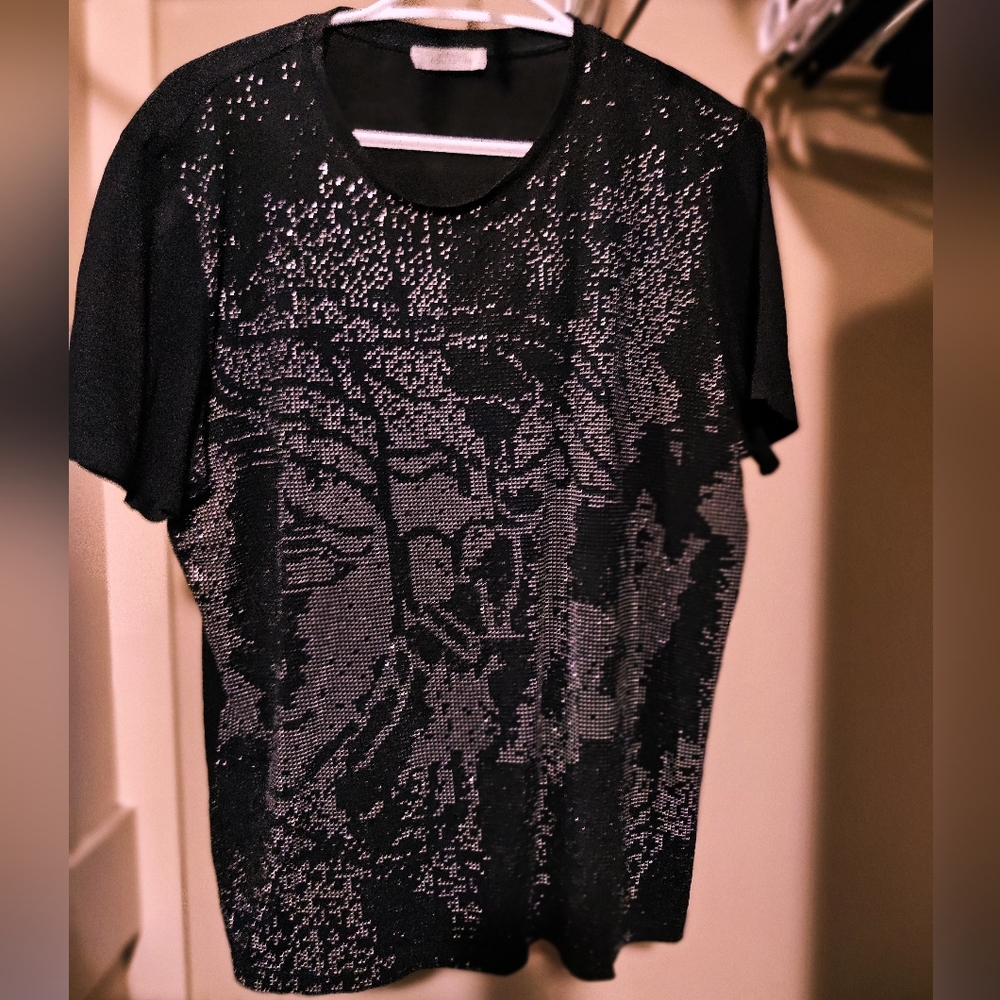Black Versace collection medusa embezzled shirt